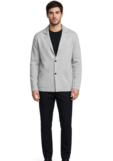 Giacca Cardigan in Maglia Grigio Chiaro MASQ MASQ | M5625 7088650